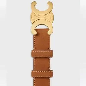 AUTHENTIC CELINE MEDIUM 25MM TRIOMPHE BELT IN NATURAL CALFSKIN SIZE 85 Celine | Accessories | Authentic Celine Medium 25mm Triomphe  main image 4